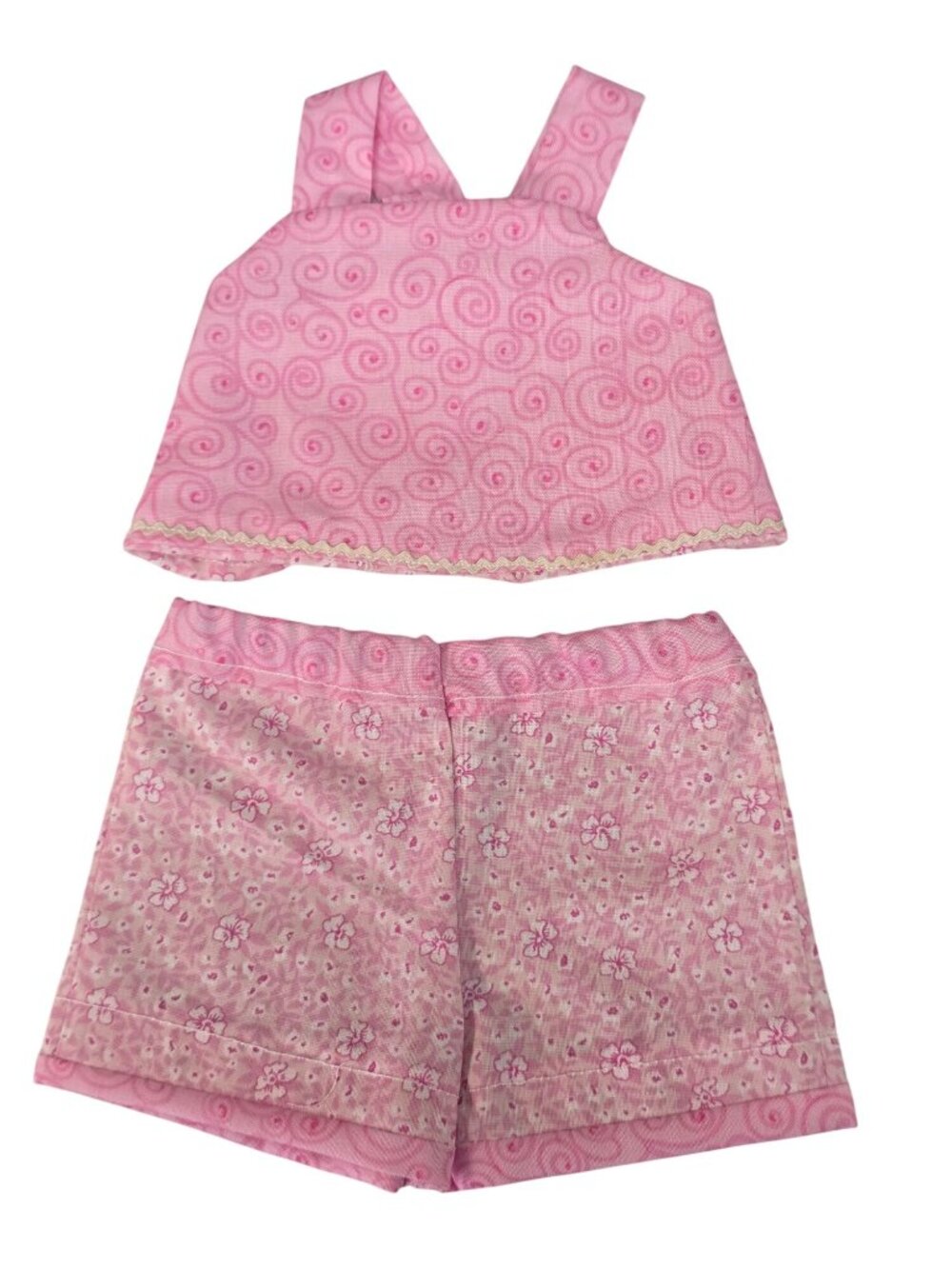 Doll Clothes Pink Girls Summer Top & Shorts Set 18" New Handmade